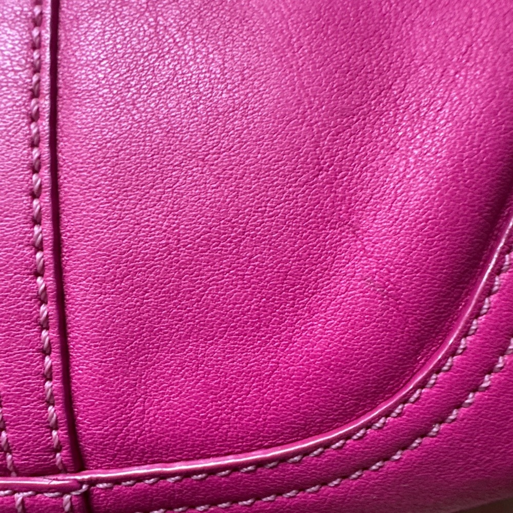 Coach Soho Demi Hobo Hot Pink Leather Vintage Small Shoulder Bag Y2K 9541 Rare - Picture 9 of 14